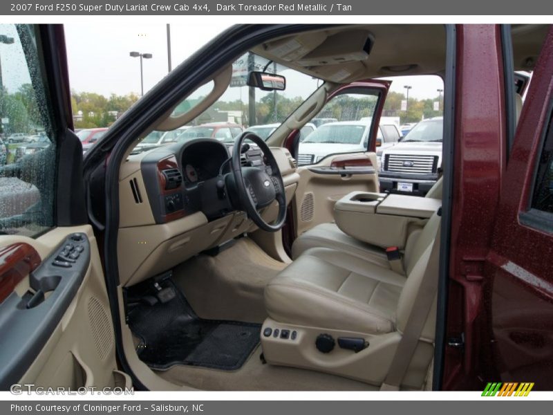 Dark Toreador Red Metallic / Tan 2007 Ford F250 Super Duty Lariat Crew Cab 4x4