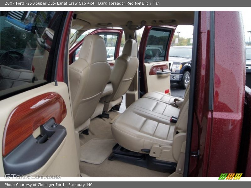 Dark Toreador Red Metallic / Tan 2007 Ford F250 Super Duty Lariat Crew Cab 4x4