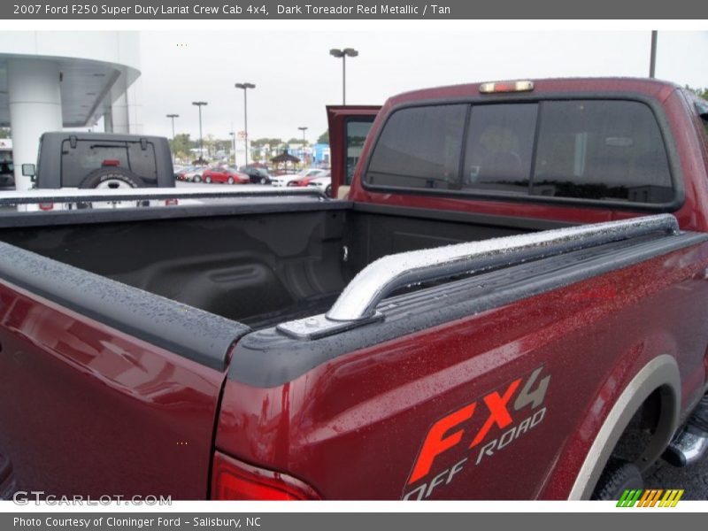 Dark Toreador Red Metallic / Tan 2007 Ford F250 Super Duty Lariat Crew Cab 4x4