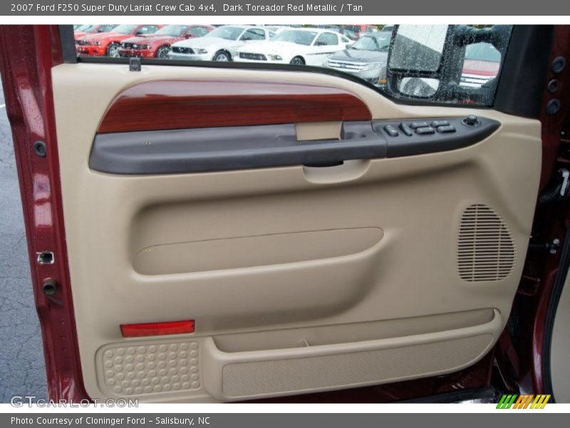 Dark Toreador Red Metallic / Tan 2007 Ford F250 Super Duty Lariat Crew Cab 4x4