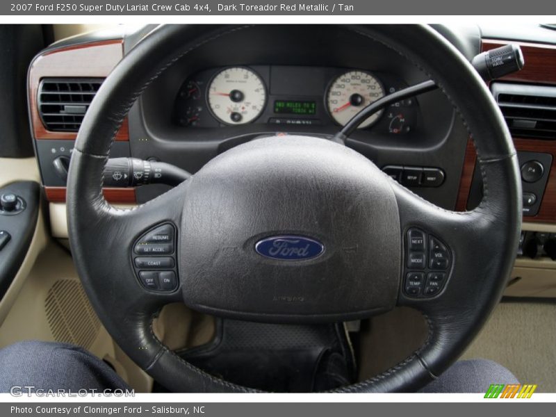 Dark Toreador Red Metallic / Tan 2007 Ford F250 Super Duty Lariat Crew Cab 4x4