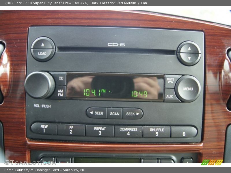 Dark Toreador Red Metallic / Tan 2007 Ford F250 Super Duty Lariat Crew Cab 4x4