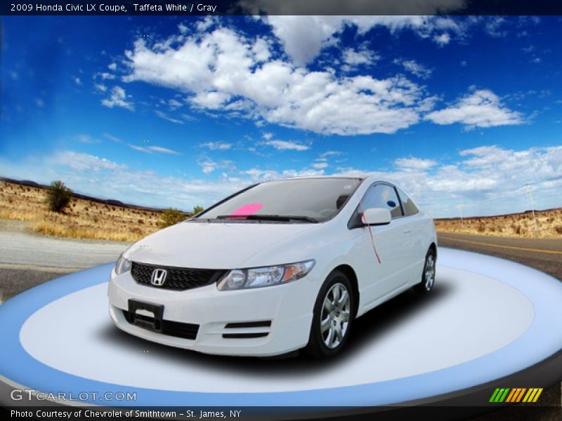 Taffeta White / Gray 2009 Honda Civic LX Coupe