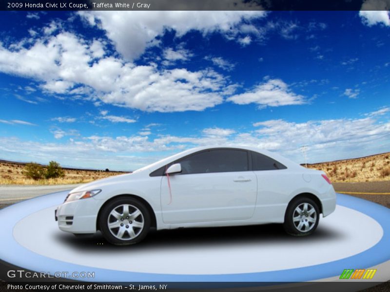 Taffeta White / Gray 2009 Honda Civic LX Coupe