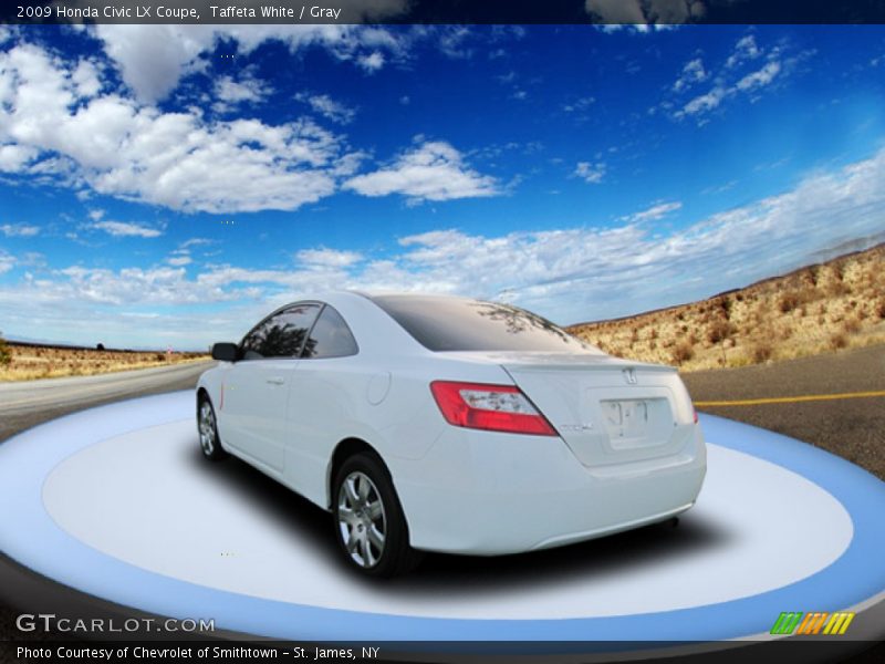 Taffeta White / Gray 2009 Honda Civic LX Coupe
