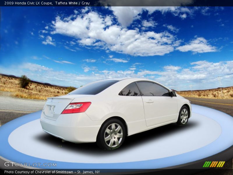 Taffeta White / Gray 2009 Honda Civic LX Coupe