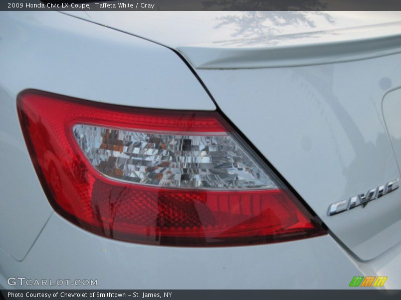 Taffeta White / Gray 2009 Honda Civic LX Coupe