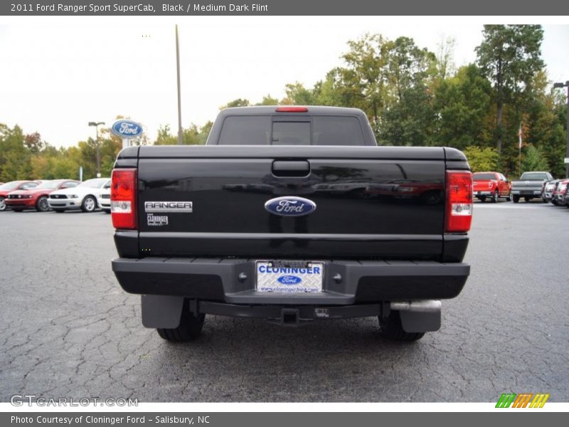 Black / Medium Dark Flint 2011 Ford Ranger Sport SuperCab