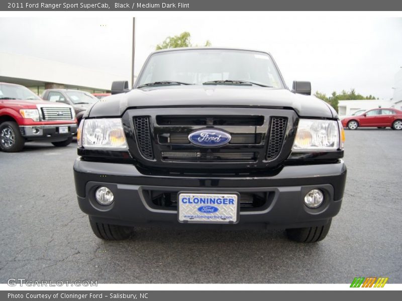 Black / Medium Dark Flint 2011 Ford Ranger Sport SuperCab
