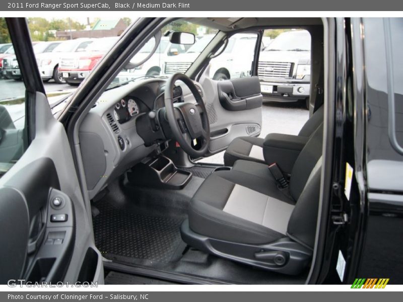 Black / Medium Dark Flint 2011 Ford Ranger Sport SuperCab