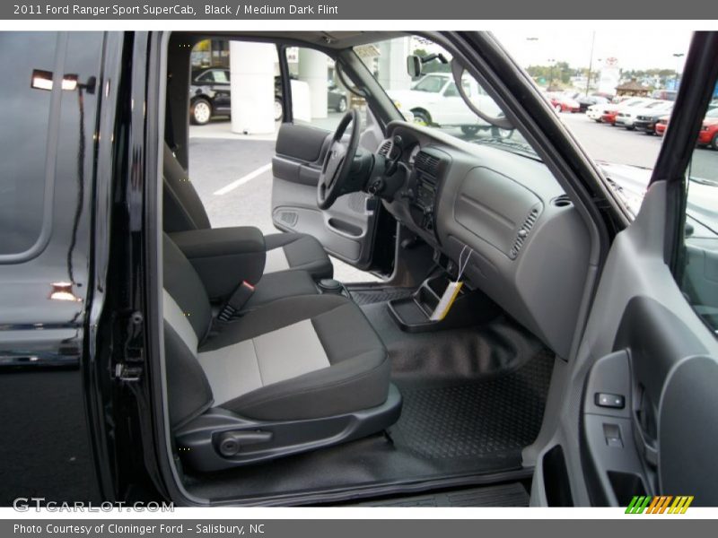 Black / Medium Dark Flint 2011 Ford Ranger Sport SuperCab