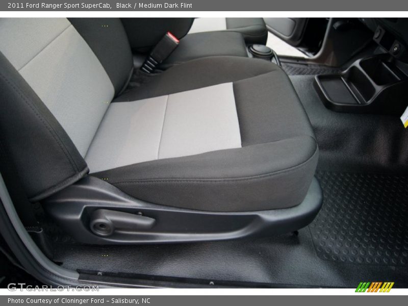 Black / Medium Dark Flint 2011 Ford Ranger Sport SuperCab