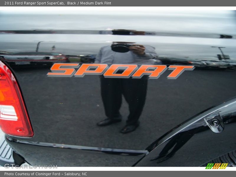Black / Medium Dark Flint 2011 Ford Ranger Sport SuperCab