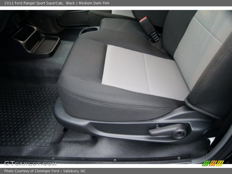 Black / Medium Dark Flint 2011 Ford Ranger Sport SuperCab