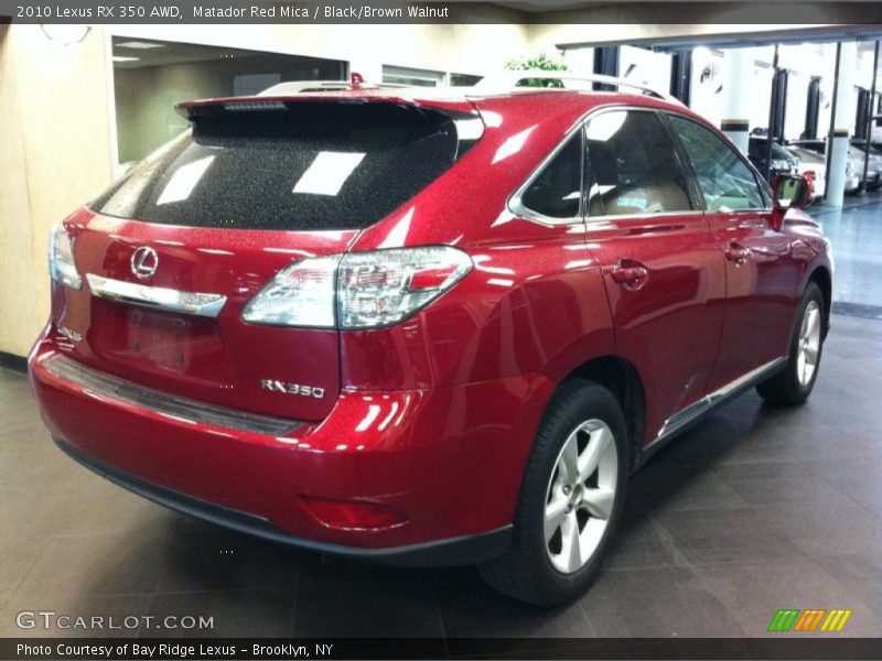 Matador Red Mica / Black/Brown Walnut 2010 Lexus RX 350 AWD