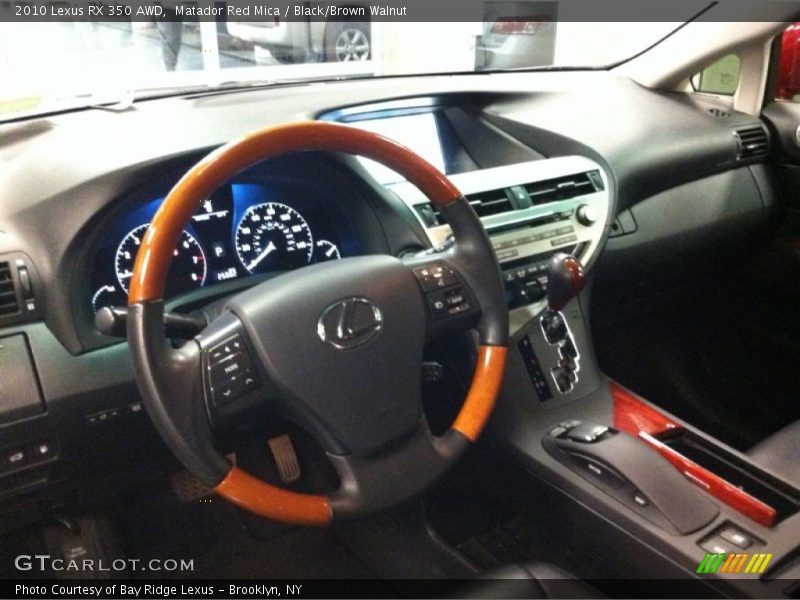 Matador Red Mica / Black/Brown Walnut 2010 Lexus RX 350 AWD