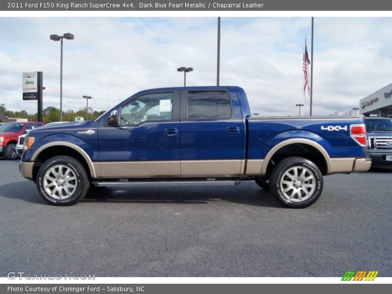 Dark Blue Pearl Metallic / Chaparral Leather 2011 Ford F150 King Ranch SuperCrew 4x4