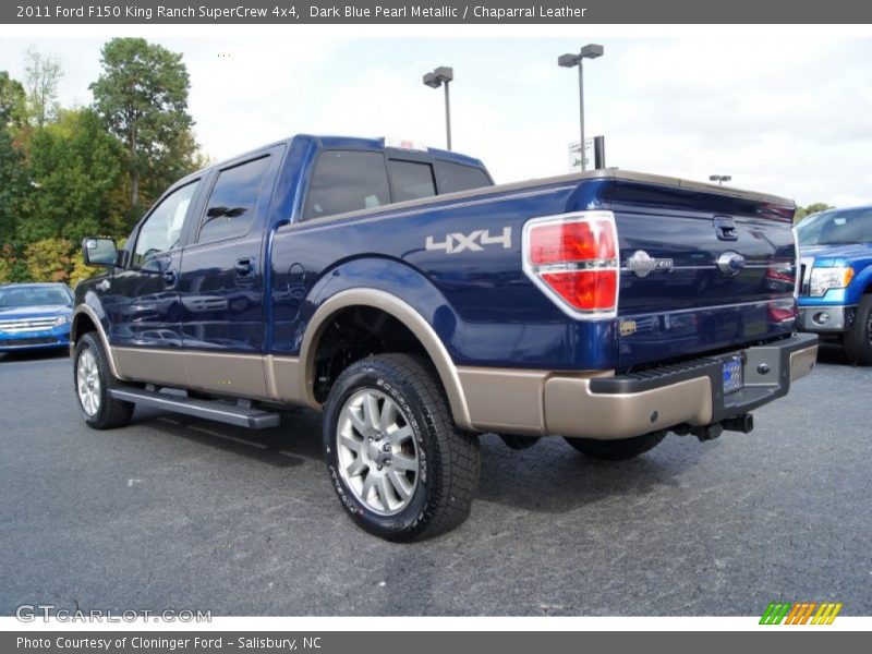 Dark Blue Pearl Metallic / Chaparral Leather 2011 Ford F150 King Ranch SuperCrew 4x4