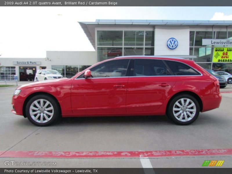 Brilliant Red / Cardamom Beige 2009 Audi A4 2.0T quattro Avant