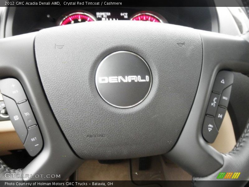 Crystal Red Tintcoat / Cashmere 2012 GMC Acadia Denali AWD