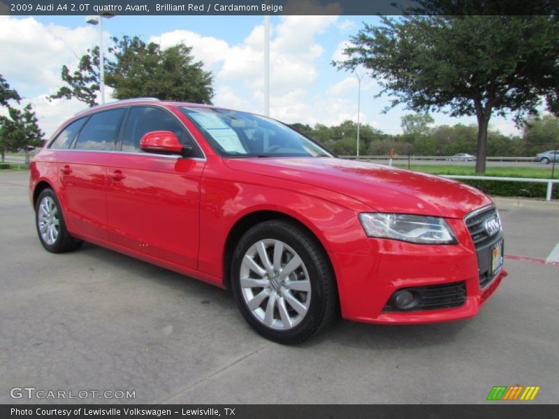 Brilliant Red / Cardamom Beige 2009 Audi A4 2.0T quattro Avant