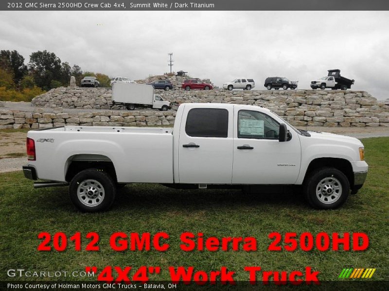 Summit White / Dark Titanium 2012 GMC Sierra 2500HD Crew Cab 4x4