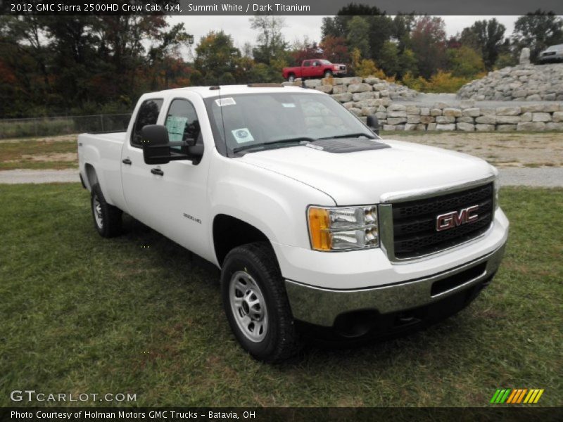 Summit White / Dark Titanium 2012 GMC Sierra 2500HD Crew Cab 4x4