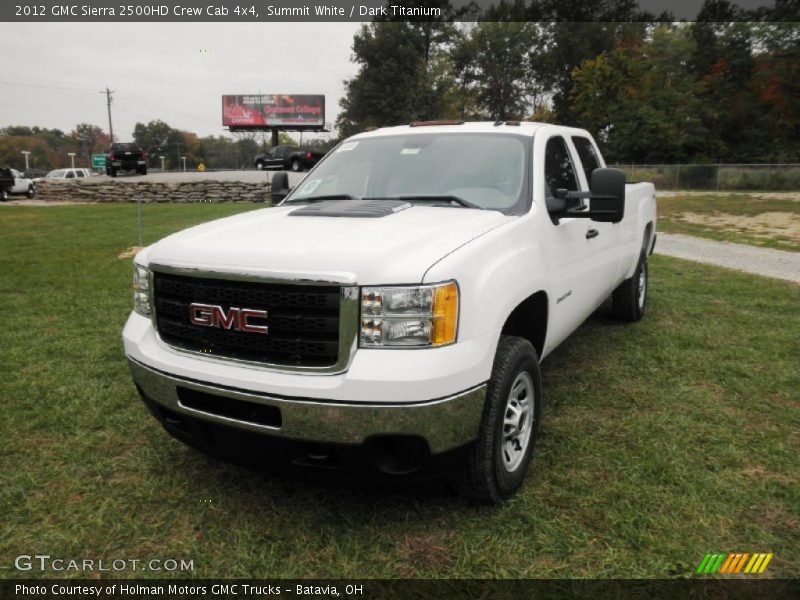 Summit White / Dark Titanium 2012 GMC Sierra 2500HD Crew Cab 4x4