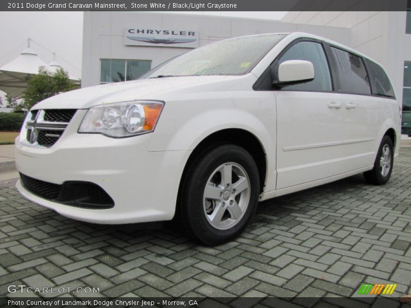 Stone White / Black/Light Graystone 2011 Dodge Grand Caravan Mainstreet