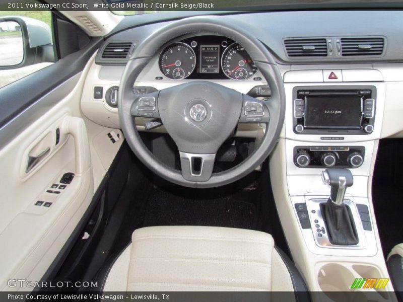 White Gold Metallic / Cornsilk Beige/Black 2011 Volkswagen CC Sport