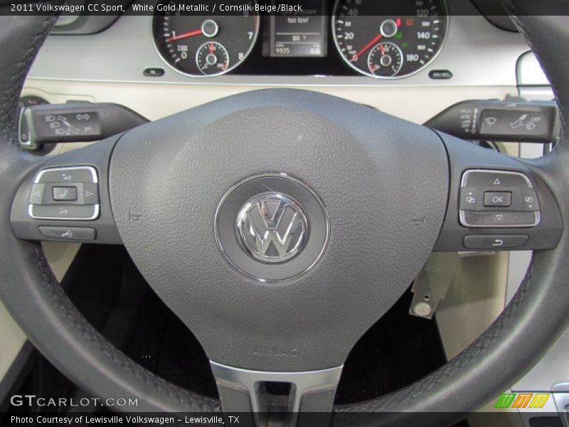 White Gold Metallic / Cornsilk Beige/Black 2011 Volkswagen CC Sport