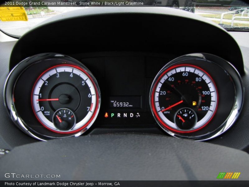 Stone White / Black/Light Graystone 2011 Dodge Grand Caravan Mainstreet