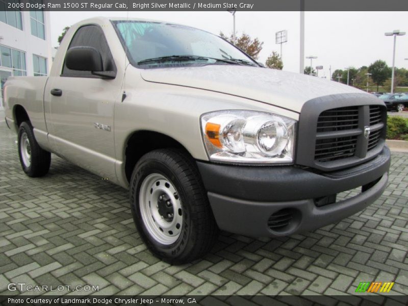 Bright Silver Metallic / Medium Slate Gray 2008 Dodge Ram 1500 ST Regular Cab