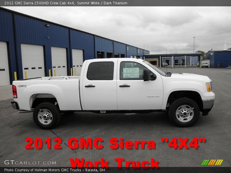 Summit White / Dark Titanium 2012 GMC Sierra 2500HD Crew Cab 4x4