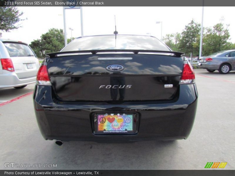 Ebony Black / Charcoal Black 2011 Ford Focus SES Sedan