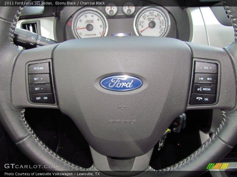 Ebony Black / Charcoal Black 2011 Ford Focus SES Sedan