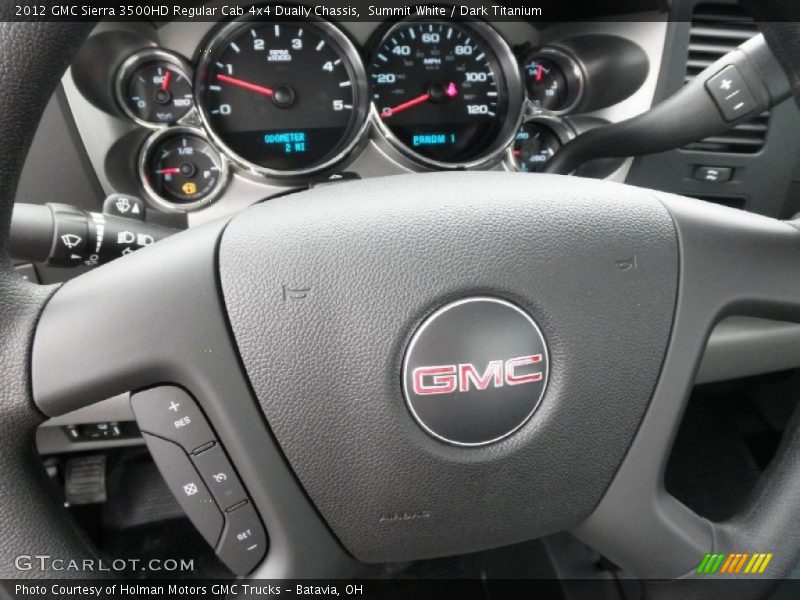 2012 Sierra 3500HD Regular Cab 4x4 Dually Chassis Steering Wheel