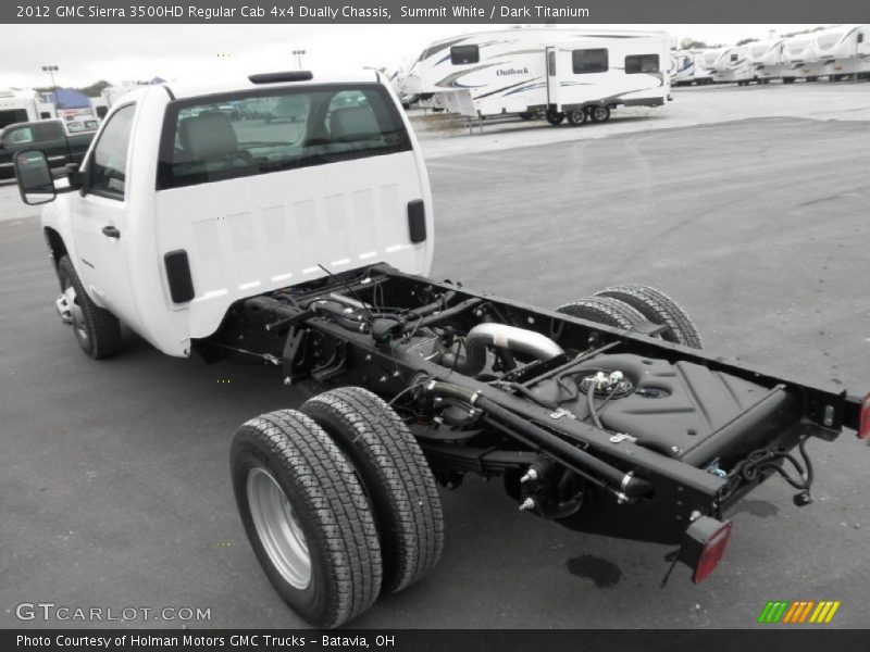 2012 Sierra 3500HD Regular Cab 4x4 Dually Chassis Summit White