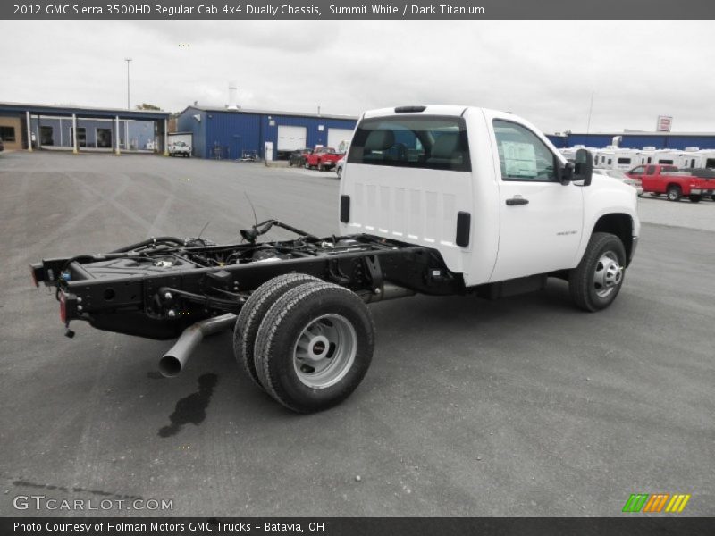  2012 Sierra 3500HD Regular Cab 4x4 Dually Chassis Summit White