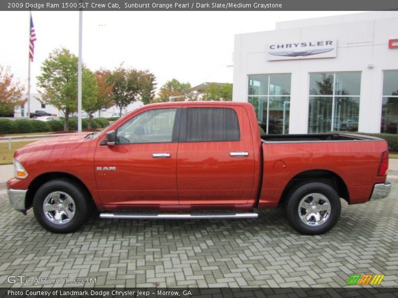 Sunburst Orange Pearl / Dark Slate/Medium Graystone 2009 Dodge Ram 1500 SLT Crew Cab