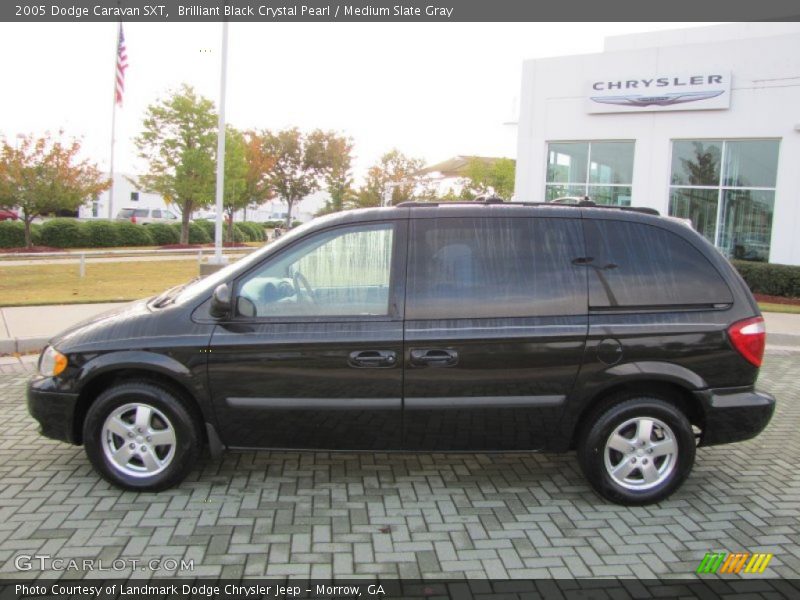 Brilliant Black Crystal Pearl / Medium Slate Gray 2005 Dodge Caravan SXT
