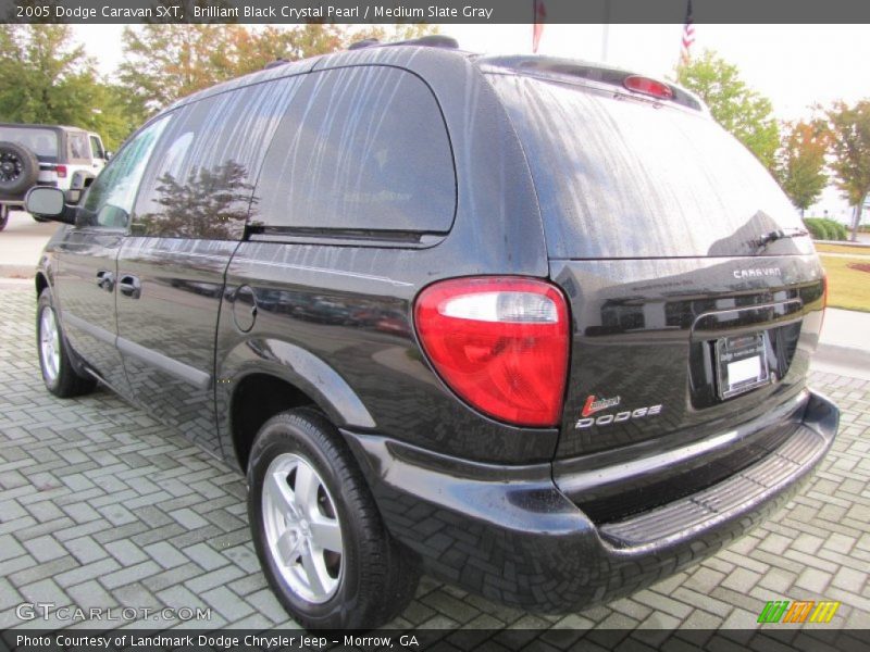 Brilliant Black Crystal Pearl / Medium Slate Gray 2005 Dodge Caravan SXT