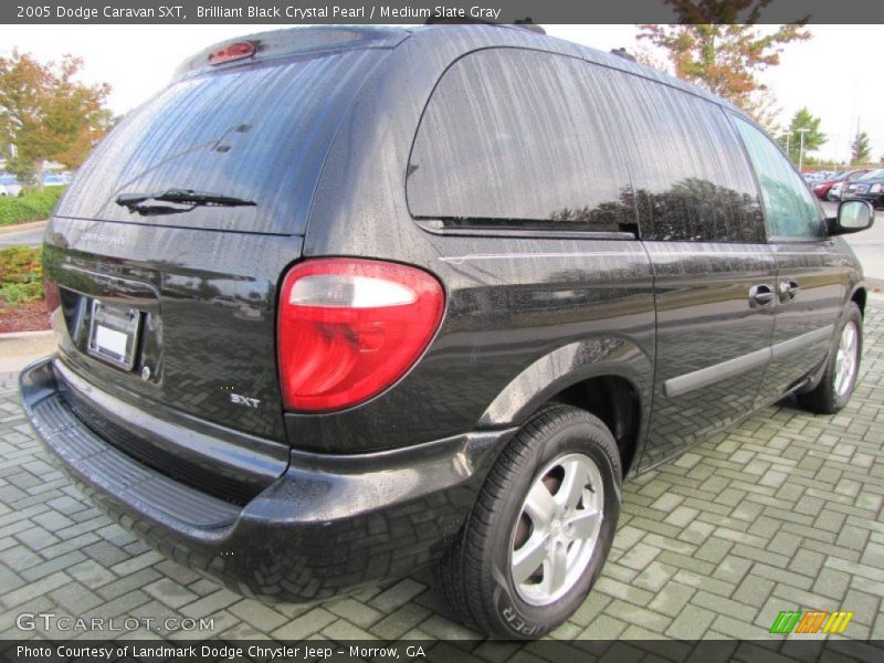 Brilliant Black Crystal Pearl / Medium Slate Gray 2005 Dodge Caravan SXT