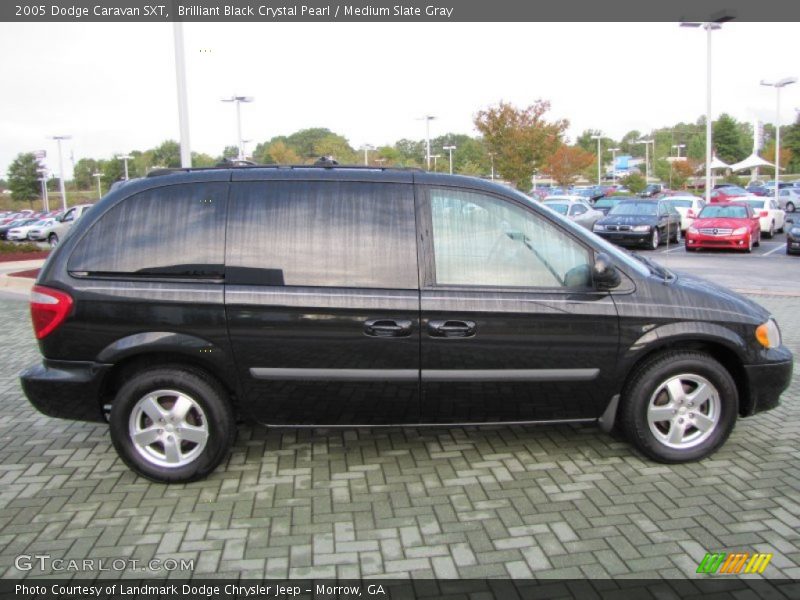 Brilliant Black Crystal Pearl / Medium Slate Gray 2005 Dodge Caravan SXT
