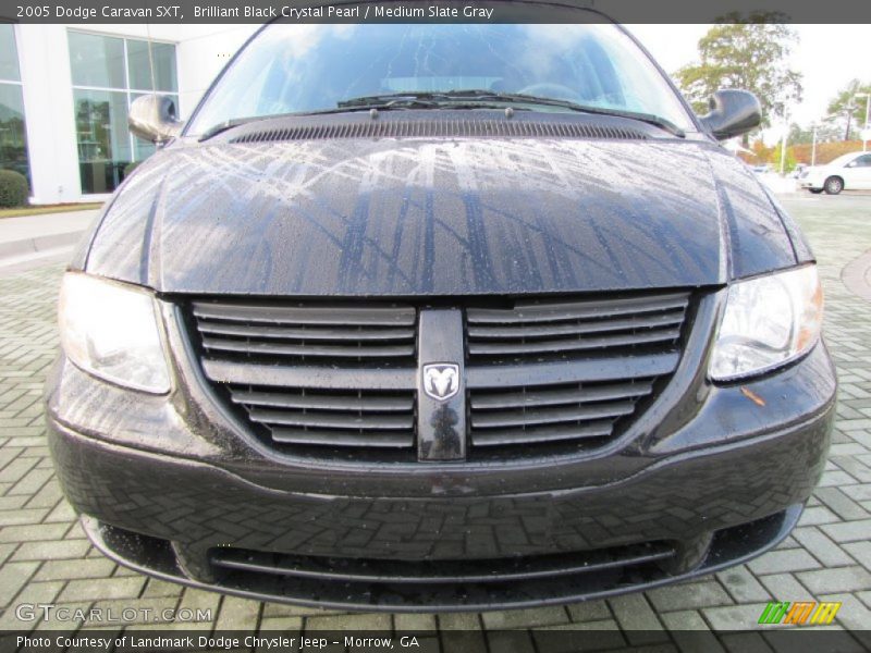 Brilliant Black Crystal Pearl / Medium Slate Gray 2005 Dodge Caravan SXT