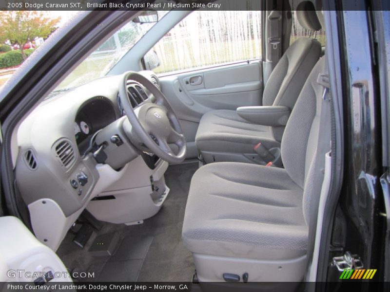 Brilliant Black Crystal Pearl / Medium Slate Gray 2005 Dodge Caravan SXT