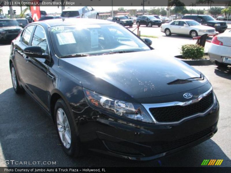 Ebony Black / Beige 2011 Kia Optima LX