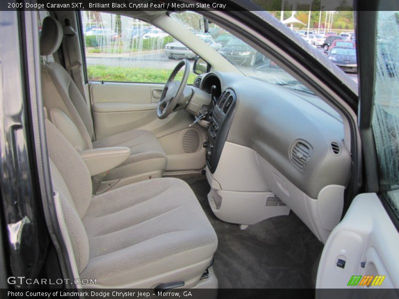 Brilliant Black Crystal Pearl / Medium Slate Gray 2005 Dodge Caravan SXT
