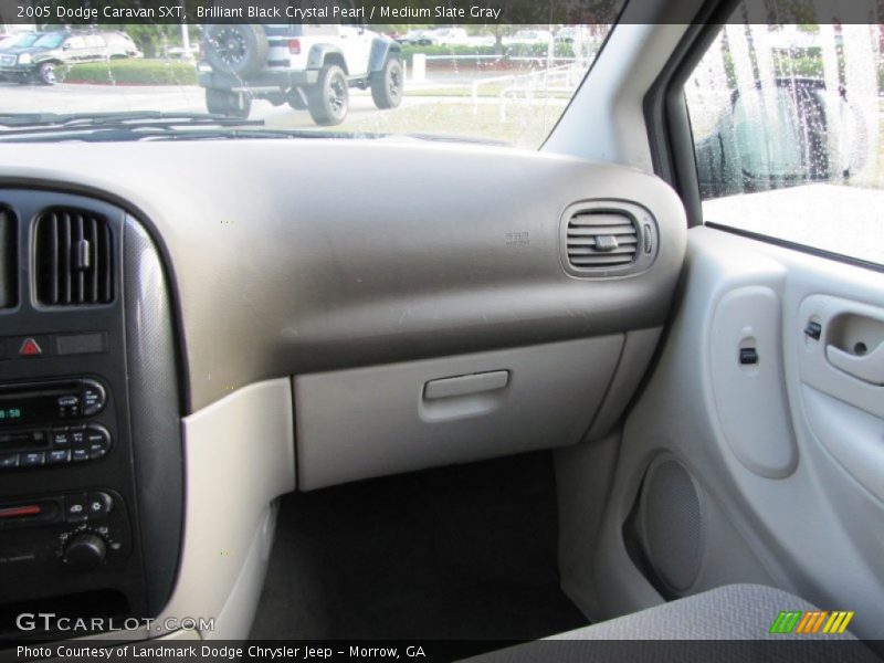 Brilliant Black Crystal Pearl / Medium Slate Gray 2005 Dodge Caravan SXT
