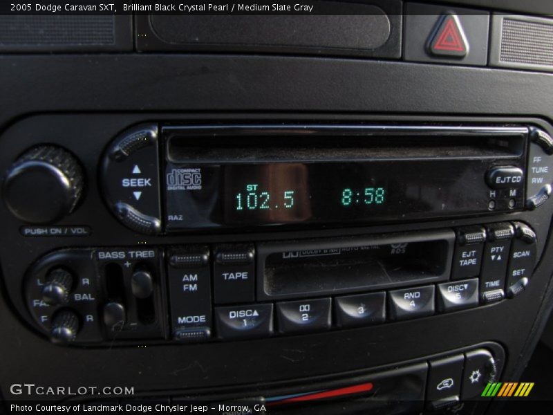 Brilliant Black Crystal Pearl / Medium Slate Gray 2005 Dodge Caravan SXT